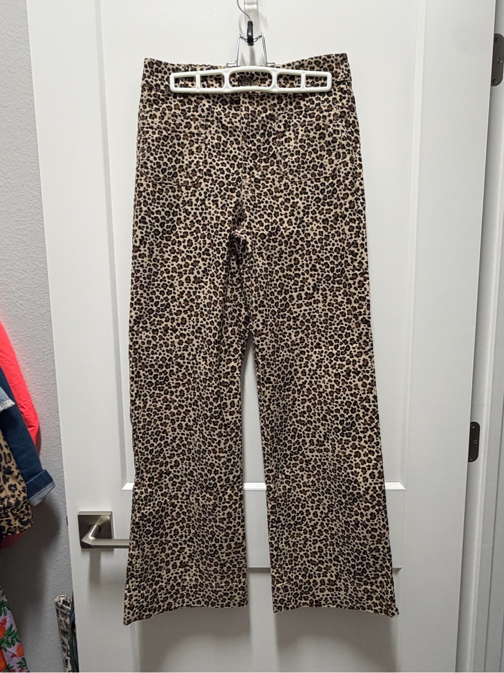 J. Crew Factory Leopard Print Lizzie Wide Leg Patch Pocket Pants SZ 26 Like New!